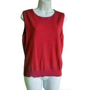 GUC August Silk Wine Red Sleeveless Sweater Vest Size L